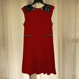 Beautiful Red Dress with Black Lace